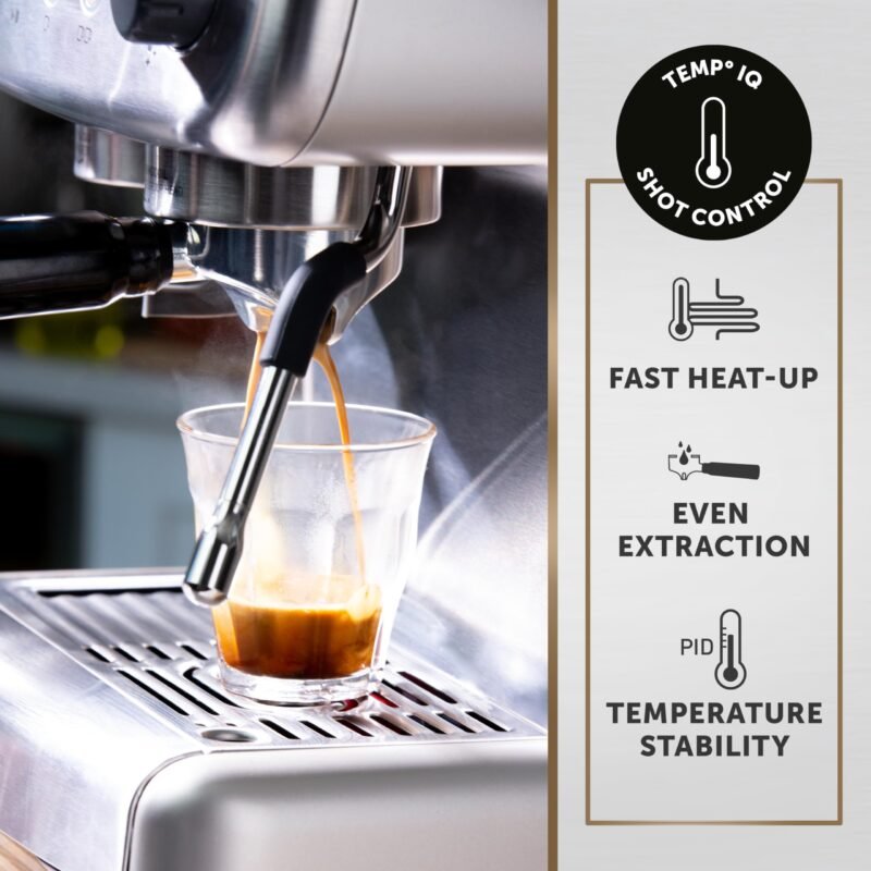 Breville Barista Max Espresso Machine – Integrated Bean Grinder, Milk Frother, 15 Bar Pump, 2.8L Tank, Stainless Steel Espresso, Latte & Cappuccino Maker - Image 23