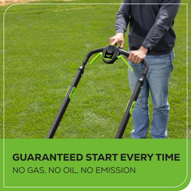 Greenworks 40V Cordless Electric Lawn Mower – 16″ (40.6 cm) Deck, 4.0 Ah Battery, 45 Min Runtime - Image 49